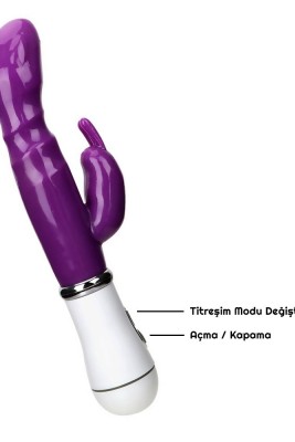 12 Hızlı Klitoris Uyarıcılı Tavşan Vibratör