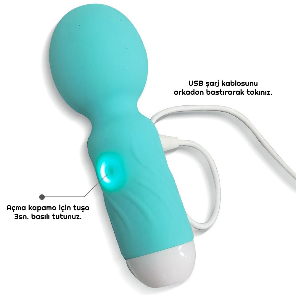 USB Şarjlı Mini Wand Vibratör