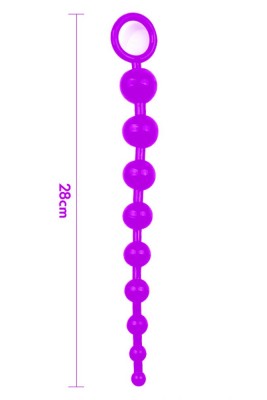 Boğumlu Anal Zevk Topları - Mor