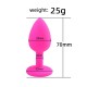 Taşlı Silikon Anal Tıkaç - Pembe